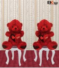 خرس عروسکی قلب دو رنگی ایرانی