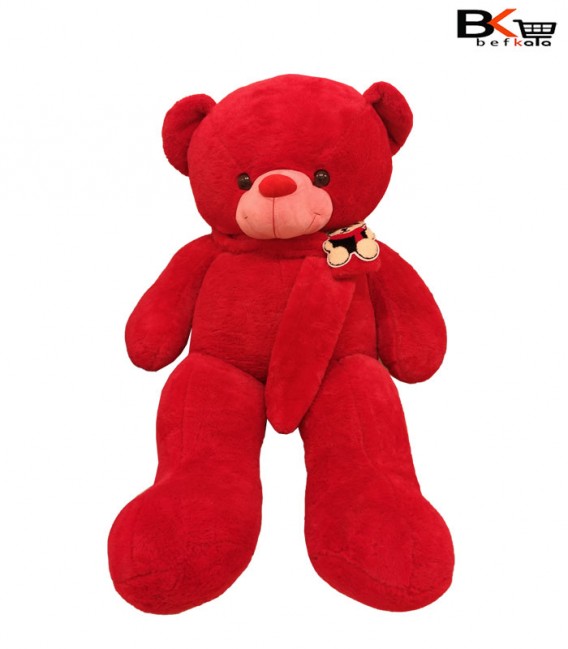 خرس عروسکی قرمز شال گردن دار