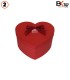 باکس کادویی قلبی 3 تکه قرمز پاپیون دار سایز بزرگ کد 5