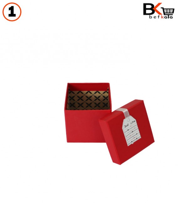 باکس کادویی مکعب مربع 2 تکه قرمز کد 7