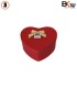 باکس کادویی 3 تکه قلبی پاپیون دار سایز کوچک قرمز کد 16