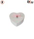 باکس کادویی قلبی 3 تکه پاپیون دار سایز کوچک سفید کد 15