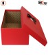 باکس کادویی مستطیلی 3 تکه پاپیون دار قرمز سایز بزرگ کد 34