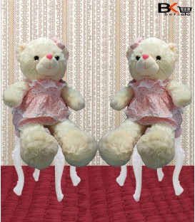 خرس عروسکی لباس گلدار