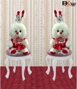 خرگوش عروسکی لباس قرمز I love you