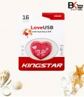 فلش مموری 16 گیگابایت کینگ استار طرح قلبی ویژه ولنتاین مدل Love USB 2.0 KS245