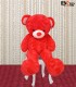 خرس عروسکی قرمز مخصوص ولنتاین سایز بزرگ