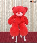 خرس عروسکی شال گردنی قرمز مخصوص ولنتاین سایز بزرگ